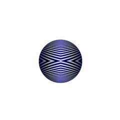 Blue Lines Iterative Art Wave Chevron 1  Mini Buttons by Mariart