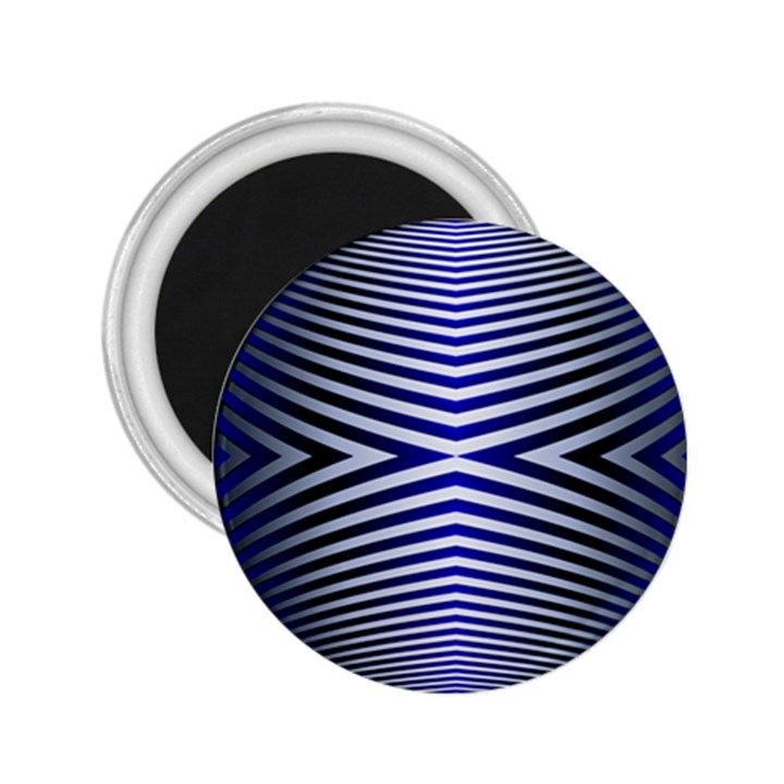 Blue Lines Iterative Art Wave Chevron 2.25  Magnets