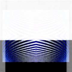 Blue Lines Iterative Art Wave Chevron Rectangular Jigsaw Puzzl by Mariart