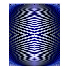 Blue Lines Iterative Art Wave Chevron Shower Curtain 60  X 72  (medium) 