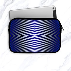 Blue Lines Iterative Art Wave Chevron Apple Ipad Mini Zipper Cases by Mariart