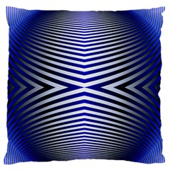 Blue Lines Iterative Art Wave Chevron Standard Flano Cushion Case (one Side) by Mariart