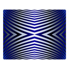 Blue Lines Iterative Art Wave Chevron Double Sided Flano Blanket (large)  by Mariart