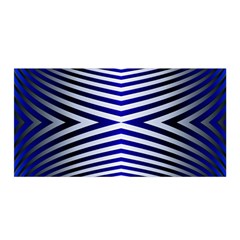 Blue Lines Iterative Art Wave Chevron Satin Wrap