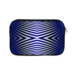 Blue Lines Iterative Art Wave Chevron Apple Macbook Pro 13  Zipper Case