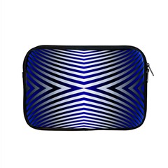 Blue Lines Iterative Art Wave Chevron Apple Macbook Pro 15  Zipper Case