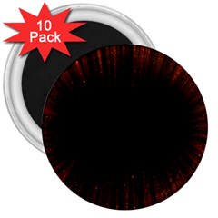 Colorful Light Ray Border Animation Loop Orange Motion Background Space 3  Magnets (10 Pack) 