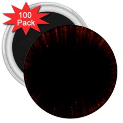 Colorful Light Ray Border Animation Loop Orange Motion Background Space 3  Magnets (100 Pack)