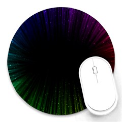 Colorful Light Ray Border Animation Loop Rainbow Motion Background Space Round Mousepads by Mariart