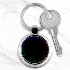 Colorful Light Ray Border Animation Loop Rainbow Motion Background Space Key Chains (round)  by Mariart