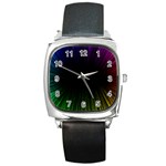 Colorful Light Ray Border Animation Loop Rainbow Motion Background Space Square Metal Watch Front