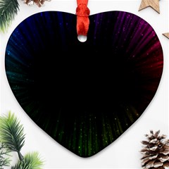 Colorful Light Ray Border Animation Loop Rainbow Motion Background Space Heart Ornament (two Sides)