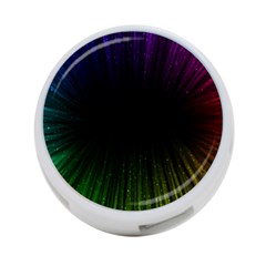 Colorful Light Ray Border Animation Loop Rainbow Motion Background Space 4-port Usb Hub (two Sides)  by Mariart