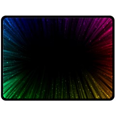 Colorful Light Ray Border Animation Loop Rainbow Motion Background Space Fleece Blanket (large)  by Mariart