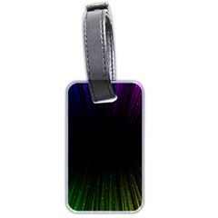 Colorful Light Ray Border Animation Loop Rainbow Motion Background Space Luggage Tags (two Sides) by Mariart