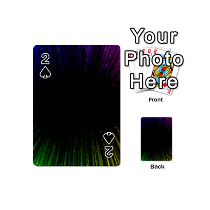 Colorful Light Ray Border Animation Loop Rainbow Motion Background Space Playing Cards 54 (Mini) 