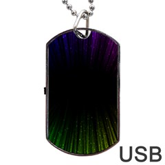 Colorful Light Ray Border Animation Loop Rainbow Motion Background Space Dog Tag Usb Flash (one Side)