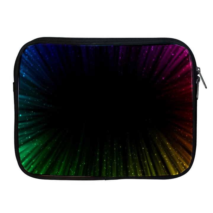 Colorful Light Ray Border Animation Loop Rainbow Motion Background Space Apple iPad 2/3/4 Zipper Cases