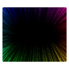 Colorful Light Ray Border Animation Loop Rainbow Motion Background Space Double Sided Flano Blanket (small)  by Mariart