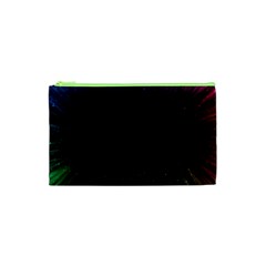 Colorful Light Ray Border Animation Loop Rainbow Motion Background Space Cosmetic Bag (xs) by Mariart