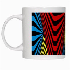 Door Pattern Line Abstract Illustration Waves Wave Chevron Red Blue Yellow Black White Mugs by Mariart