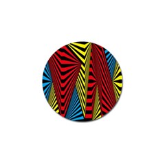 Door Pattern Line Abstract Illustration Waves Wave Chevron Red Blue Yellow Black Golf Ball Marker (4 Pack) by Mariart