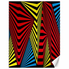 Door Pattern Line Abstract Illustration Waves Wave Chevron Red Blue Yellow Black Canvas 12  X 16   by Mariart