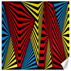 Door Pattern Line Abstract Illustration Waves Wave Chevron Red Blue Yellow Black Canvas 20  X 20   by Mariart