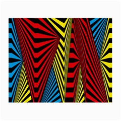 Door Pattern Line Abstract Illustration Waves Wave Chevron Red Blue Yellow Black Small Glasses Cloth (2-side) by Mariart