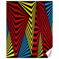 Door Pattern Line Abstract Illustration Waves Wave Chevron Red Blue Yellow Black Canvas 11  X 14   by Mariart