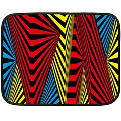 Door Pattern Line Abstract Illustration Waves Wave Chevron Red Blue Yellow Black Fleece Blanket (mini) by Mariart