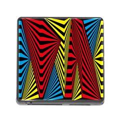 Door Pattern Line Abstract Illustration Waves Wave Chevron Red Blue Yellow Black Memory Card Reader (square) by Mariart