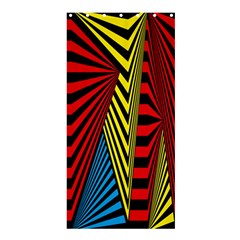 Door Pattern Line Abstract Illustration Waves Wave Chevron Red Blue Yellow Black Shower Curtain 36  X 72  (stall)  by Mariart