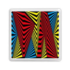 Door Pattern Line Abstract Illustration Waves Wave Chevron Red Blue Yellow Black Memory Card Reader (square)  by Mariart