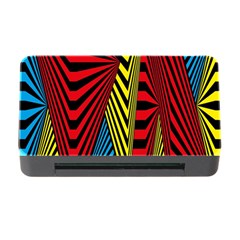 Door Pattern Line Abstract Illustration Waves Wave Chevron Red Blue Yellow Black Memory Card Reader With Cf