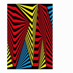 Door Pattern Line Abstract Illustration Waves Wave Chevron Red Blue Yellow Black Small Garden Flag (two Sides) by Mariart