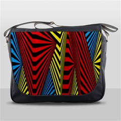 Door Pattern Line Abstract Illustration Waves Wave Chevron Red Blue Yellow Black Messenger Bags