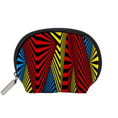 Door Pattern Line Abstract Illustration Waves Wave Chevron Red Blue Yellow Black Accessory Pouches (small)  by Mariart