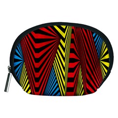 Door Pattern Line Abstract Illustration Waves Wave Chevron Red Blue Yellow Black Accessory Pouches (medium)  by Mariart