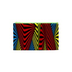 Door Pattern Line Abstract Illustration Waves Wave Chevron Red Blue Yellow Black Cosmetic Bag (xs) by Mariart