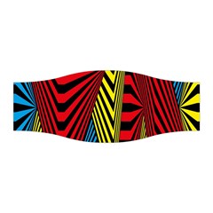 Door Pattern Line Abstract Illustration Waves Wave Chevron Red Blue Yellow Black Stretchable Headband by Mariart