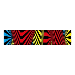 Door Pattern Line Abstract Illustration Waves Wave Chevron Red Blue Yellow Black Velvet Scrunchie by Mariart