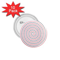 Double Line Spiral Spines Red Black Circle 1 75  Buttons (10 Pack) by Mariart