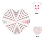 Double Line Spiral Spines Red Black Circle Playing Cards (Heart)  Front