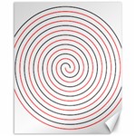 Double Line Spiral Spines Red Black Circle Canvas 16  x 20   15.75 x19.29  Canvas - 1