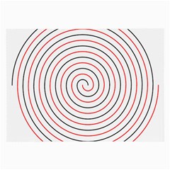 Double Line Spiral Spines Red Black Circle Large Glasses Cloth by Mariart