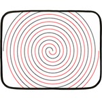 Double Line Spiral Spines Red Black Circle Double Sided Fleece Blanket (Mini)  35 x27  Blanket Front