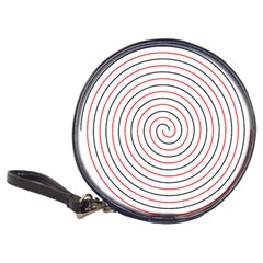 Double Line Spiral Spines Red Black Circle Classic 20-cd Wallets