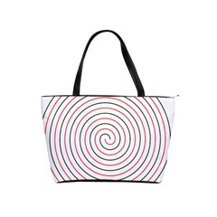 Double Line Spiral Spines Red Black Circle Shoulder Handbags by Mariart