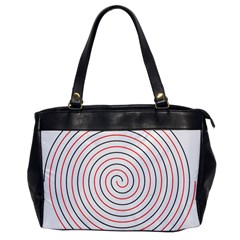 Double Line Spiral Spines Red Black Circle Office Handbags by Mariart